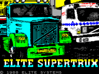 Super Trux title screen for ZX Spectrum